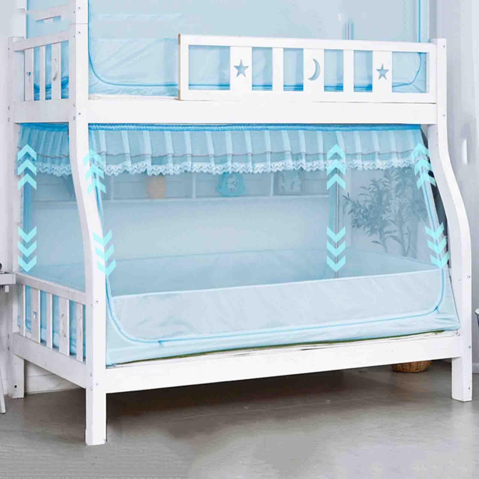 Lshtshf-ou Net Mosquito For Bed For Single Bedroom Curtains Frame Draperies Bunk Canopies Curtain With Bracket With Bottom
