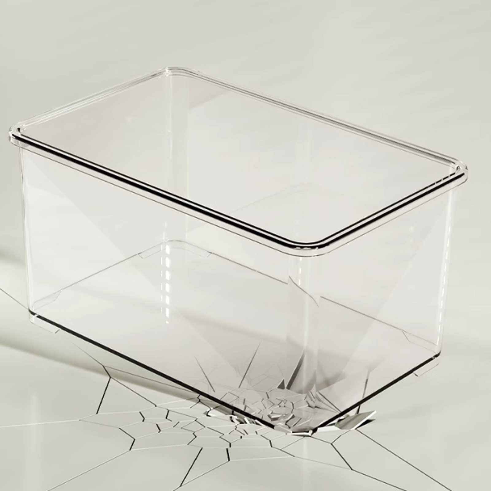 Acquario Acquario in Acrilico Trasparente con Coperchio Bianco, Piccolo Soggiorno, Acquario da Tavolo, Piccolo Ufficio, Decorativo, Acquario for Tartarughe Acquario per Pesci