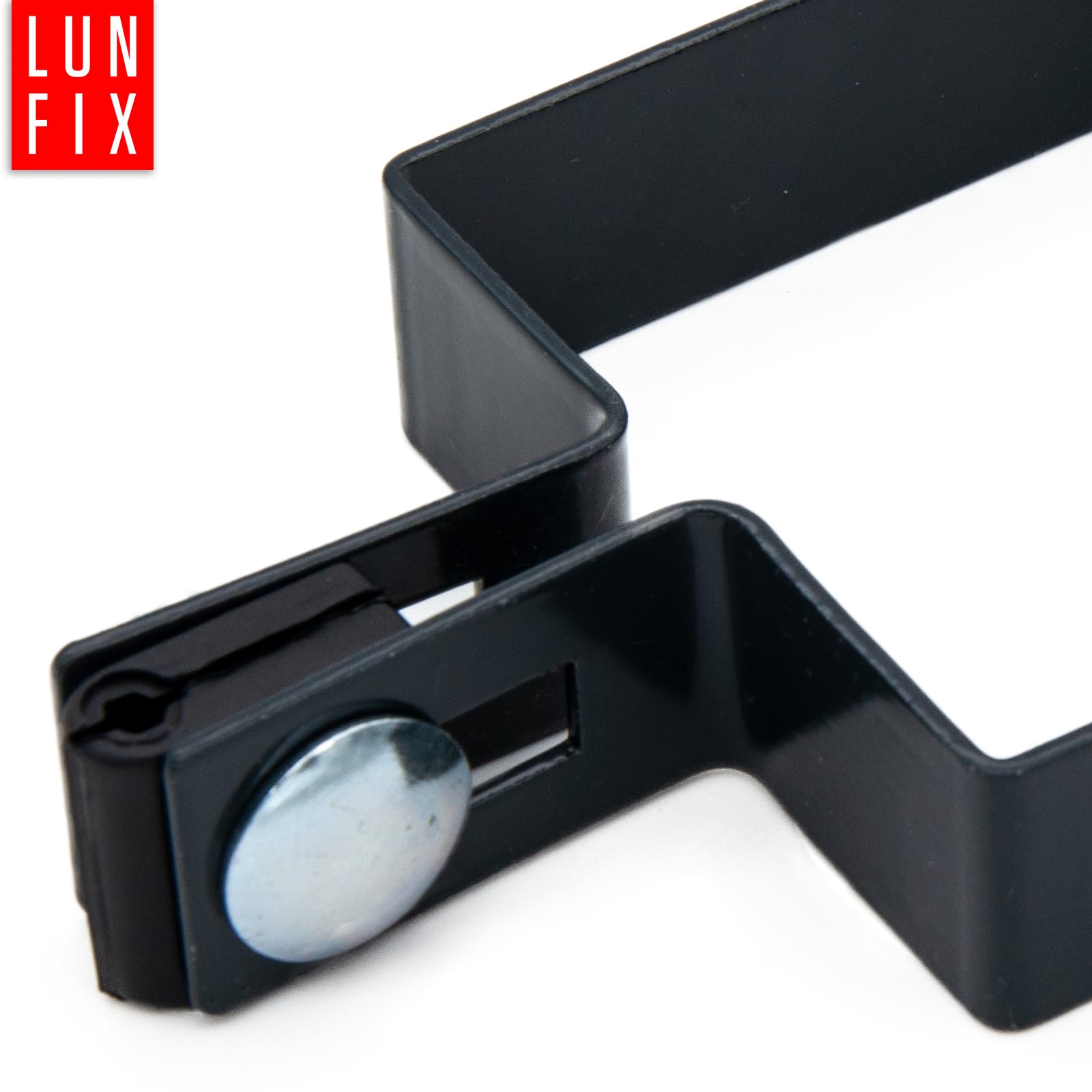 Collier De Serrage Central Rectangulaire 80x80mm Anthracite | Poteaux Clôture, Fixation Grillage Rigide, Entretoise Avec Bride De Fixation, Pour Tube Acier Et Poteaux De Clôture