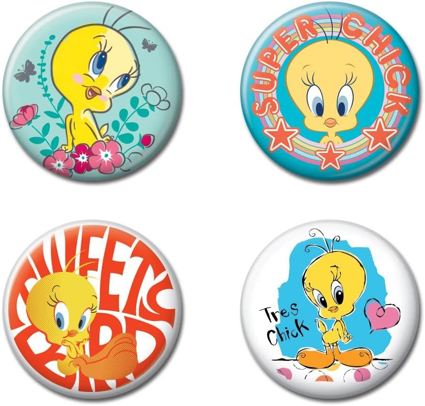 Ata-Boy Looney Tunes Button Set - Tweety Button Set, Officially Licensed Collectible Buttons