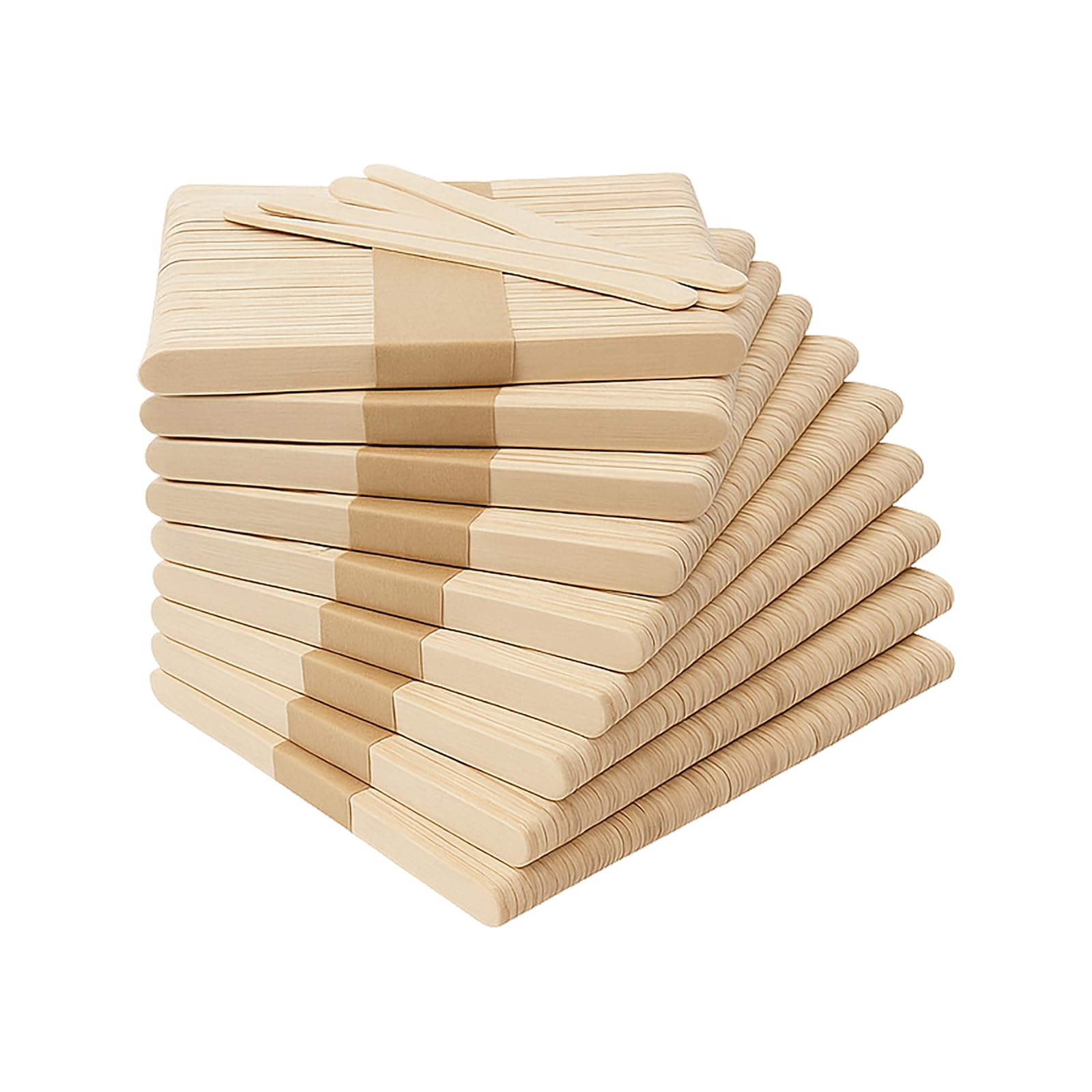 Wooden Sticks for Crafts - 500 Pieces Wooden Ice Cream Sticks 112 x 9mm - Craft Woods for DIY, Crafts & School, Wooden Sticks Ideal for Creative Projects
