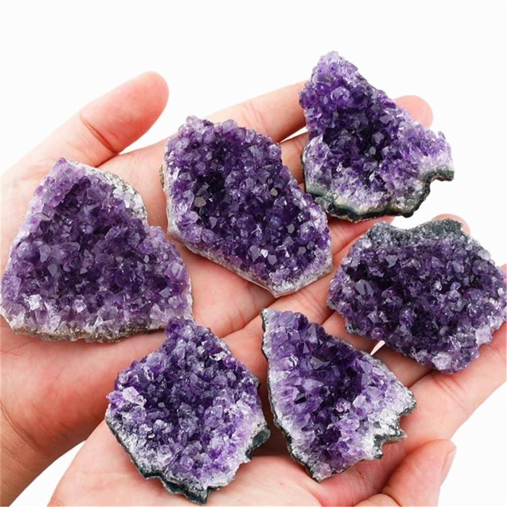MDBJTCYZN 1pc Ametista Amethyst Geode Quartz Cluster Crystal Minerals Gemstones Crystals Ornaments (Size : 40-60g)