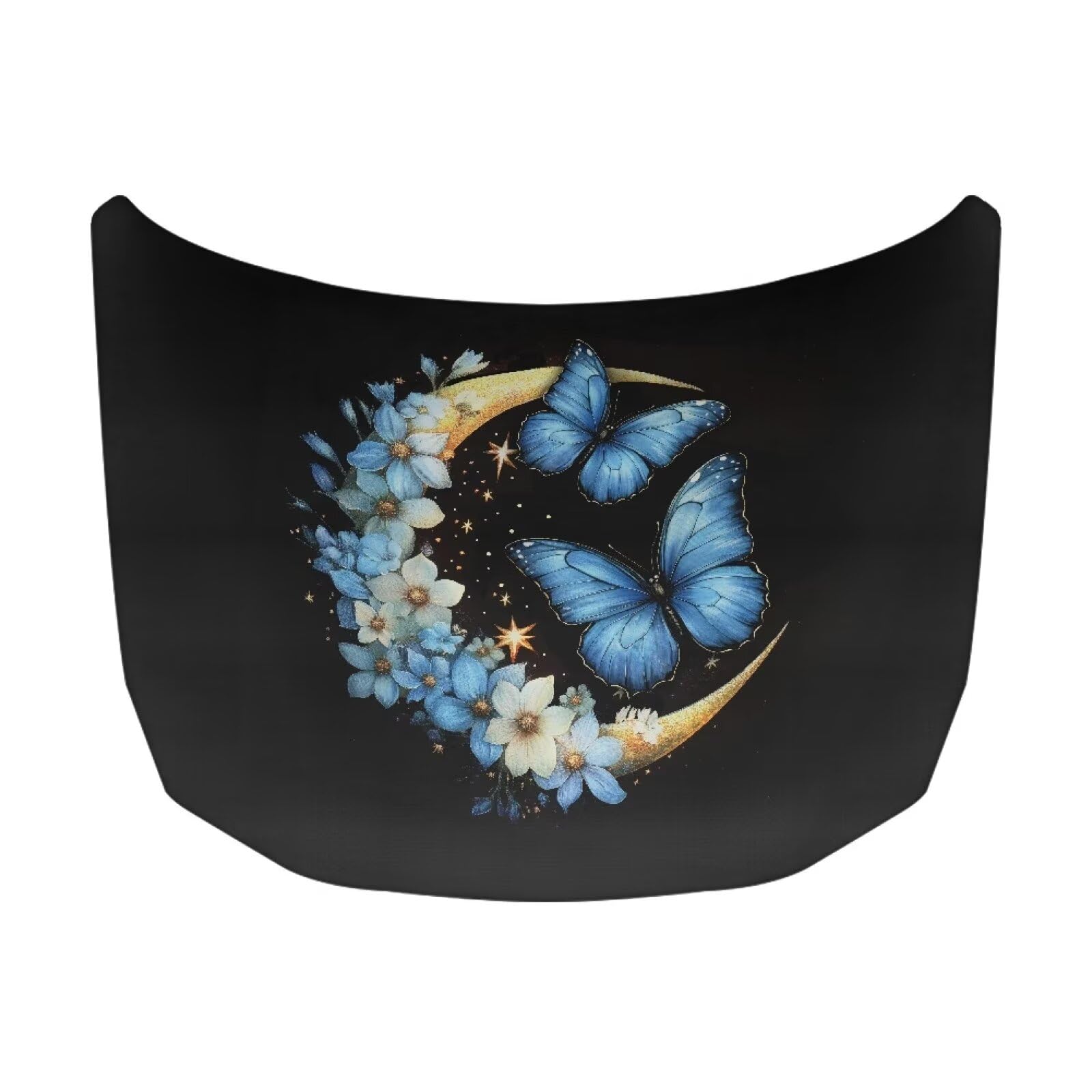 Car Hood Cover,Moon Print Soft Decoration Car Hood Cover Protector Suitable Most Automotive Sedans Trucks Pickup Sports Cars,Car Accessories