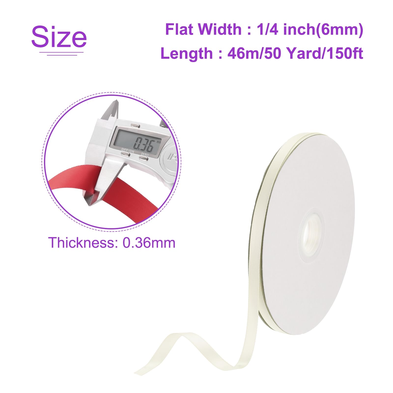 AVANAVA Ruban Gros-grain De 2,5 Cm De Large, 45,2 M, Idéal Pour Emballage Cadeau, Nœuds Pour Cheveux, Décoration D'intérieur, Arrangements Floraux (260-rouge écarlate