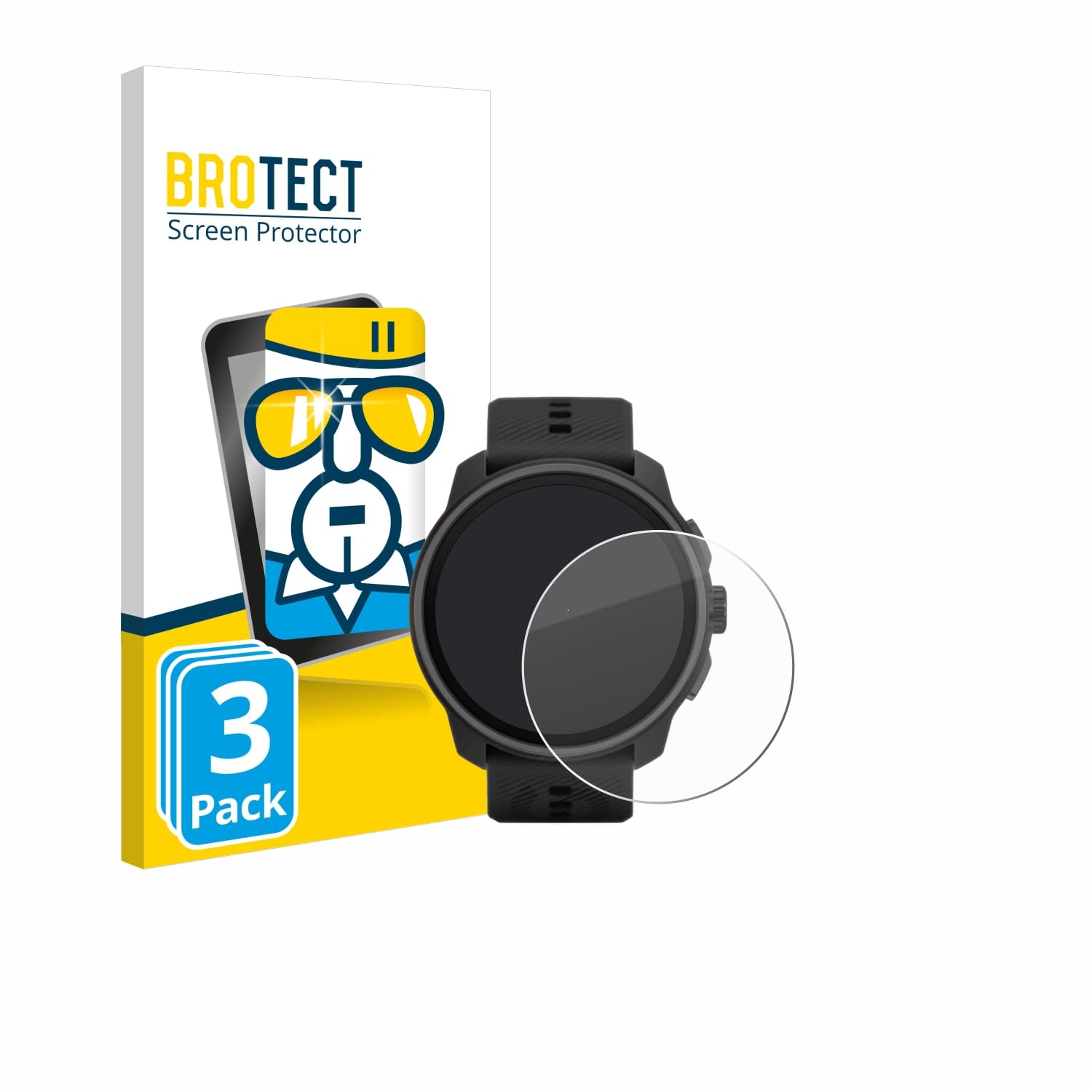 Smartect - Verre Trempé 9H [3 Pièces] Pour Suunto Race S - Protecteur D'écran Anti-rayures, Facile à Poser, Kit Complet Inclus - 9