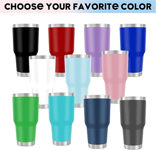 Miniatura 4 de Vaso personalizado con imagen de nombre, vaso aislado personalizado de 30 onzas con tapas y popotes opcionales, vasos de viaje personalizados de