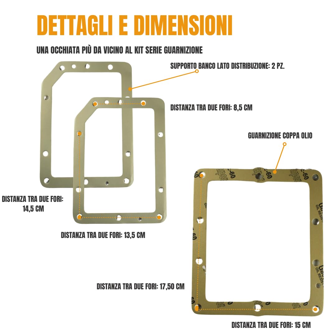 Generico Kit Cilindro e Pistone + Serie Guarnizione Completa e Paraoli Compatibile per Motore Lombardini Diesel 6LD 400 per Motozappa e Motocoltivatore