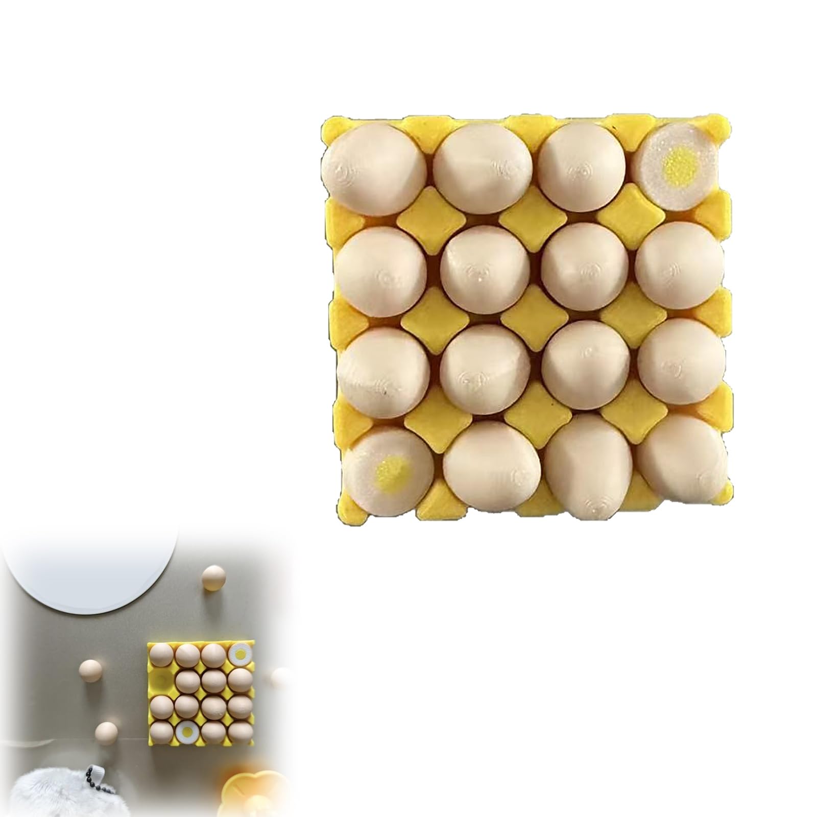 ZEPFJHE 3D Printed Eggs Tray Fridge Magnets, Funny Refrigerator Magnets, Eggs Fridge Stickers for Kitchen Offices Whiteboards Locker Refrigerator