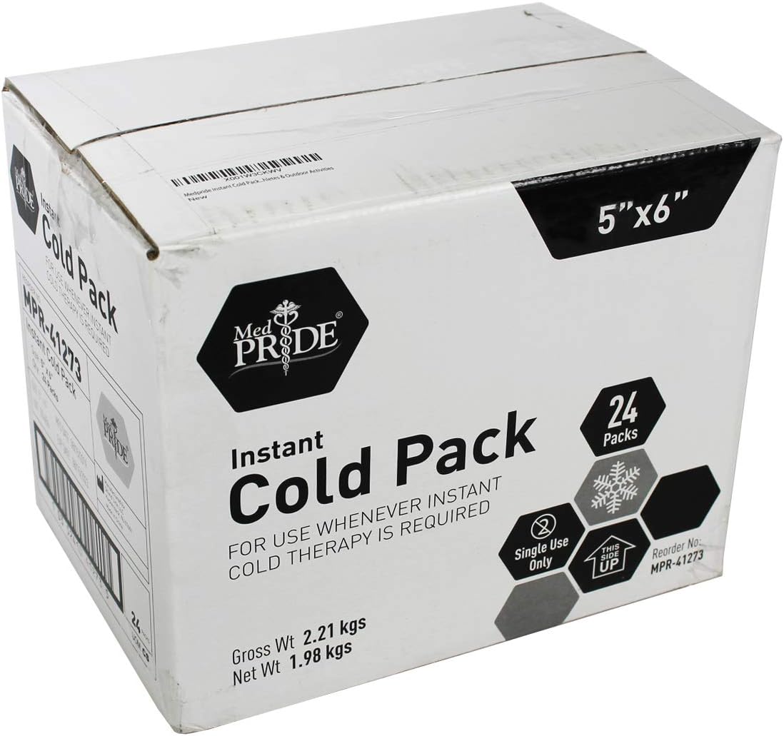Buy Medpride Instant Cold Pack (5”x 6”) Set of 24 Disposable Cold Therapy Ice Packs for Pain