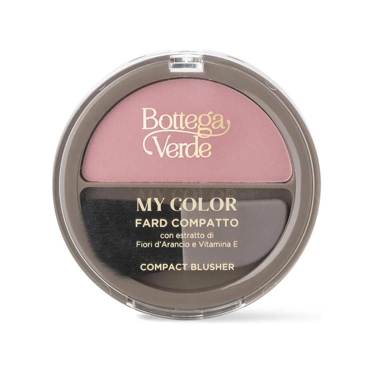 Bottega Verde - Fard compatto e Cremoso, Rosa Candy, 4g | My Color, con Estratto di Fiori d'Arancio e Vitamina E, per Ravvivare Aspetto della Pelle, Polvere Compatta e Cremosa