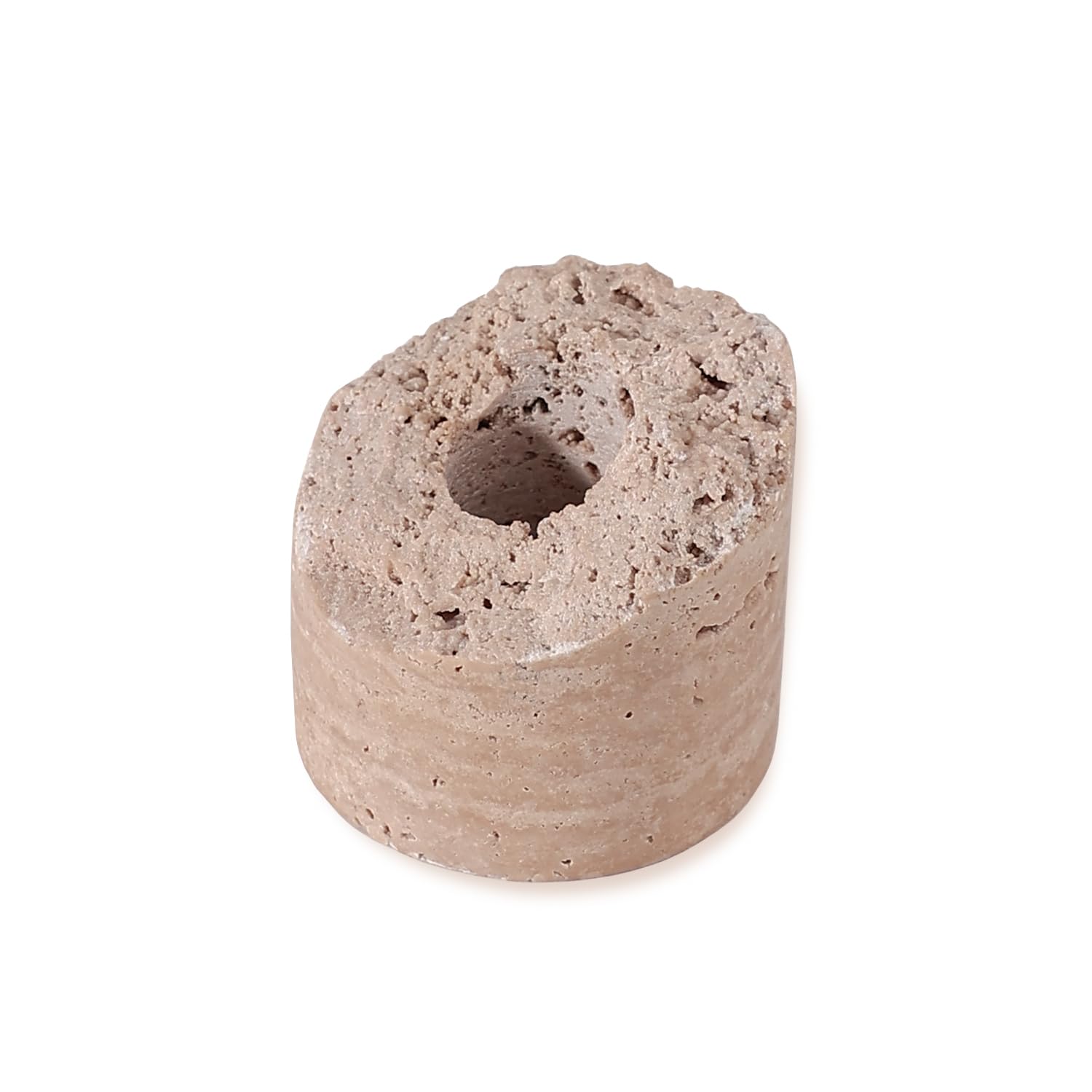 Travertine Candle Holder - Handmade Marble Candlestick Holder for Taper Candle - Vintage Small Stone Candle Sticks Holder Decor for Table Centerpieces, Wedding, Party, Fits 3/4 Inch Thick Candle