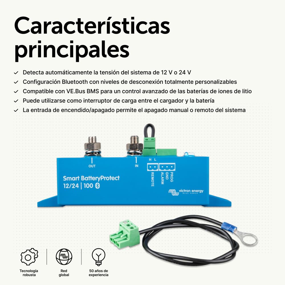 Victron Energy Smart BatteryProtect 12/24-Voltios 100 amperios (Bluetooth)