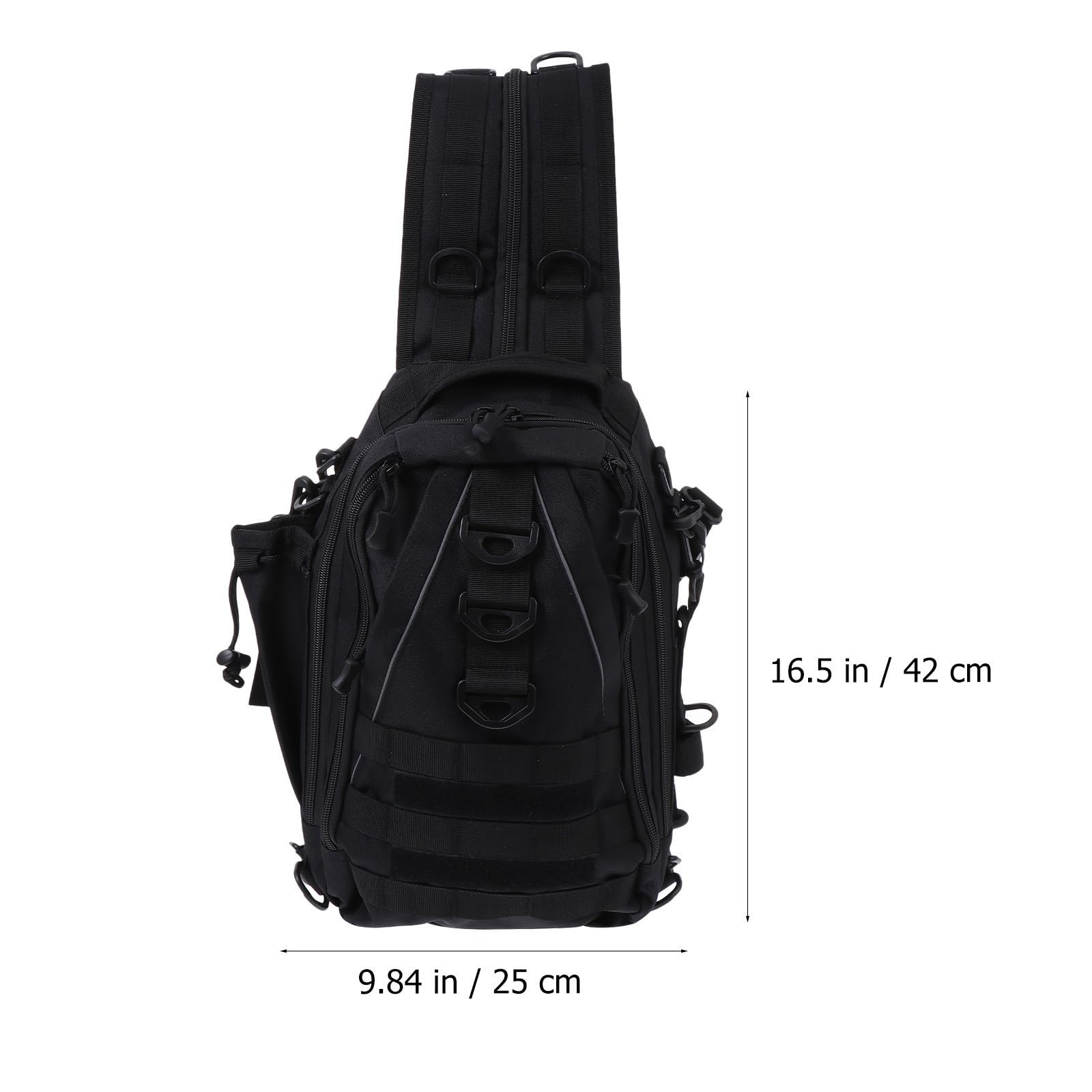 Zaino da Trekking Multifunzionale in Poliestere e Oxford Molte Tasche Pratico per Escursionismo e attività Outdoor Nero