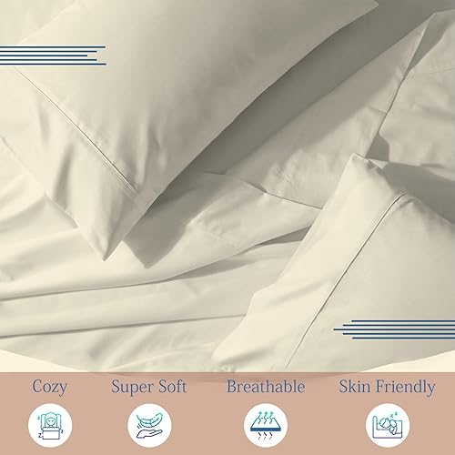 Miniatura 2 de Juego de sábanas de 800 hilos  Juego de sábanas universal en V 100% algodón egipto para colchones de hasta 8 pulgadas de profundidad, barco de