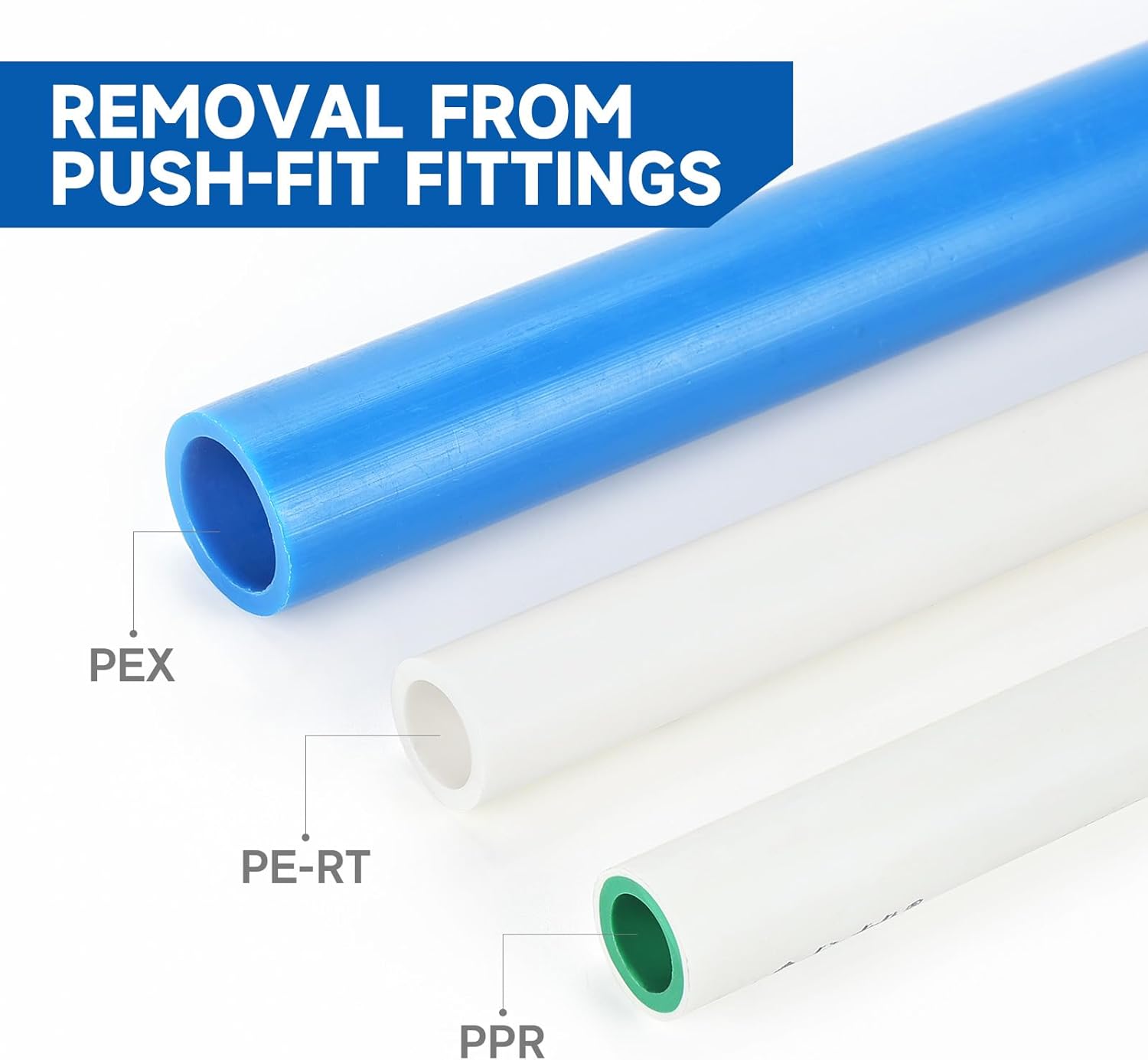 iCrimp PEX Push to Connect Fitting Disconnect Tong, 1/2 inch, 3/4 inch, 1 inch Removal Tool for Push-Fit Connectors, PEX & Copper Tubings