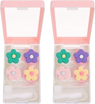 Amazon Frcolor 可愛いなプレミアムコンタクトレンズケース コンタクトケース ホームキット 2個セット 可愛い 携帯便利 日常生活必需品 ソフトレンズ ハードレンズ カラコン適用 出張 旅行用 ピンク Frcolor コンタクトケース