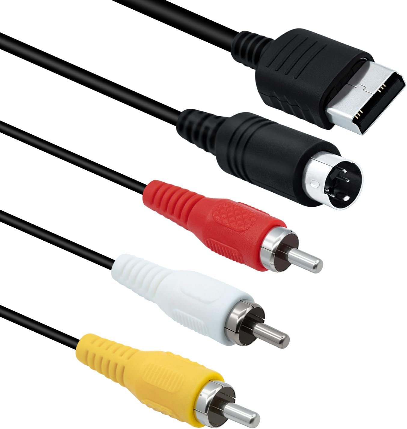 AV Cable for Sega Dreamcast, Composite RCA Audio Video Cord Compatible with Sega Dreamcast - 1.7M/5.58FT