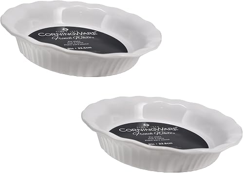 CorningWare French White 9in Pie Plates 2-Pack