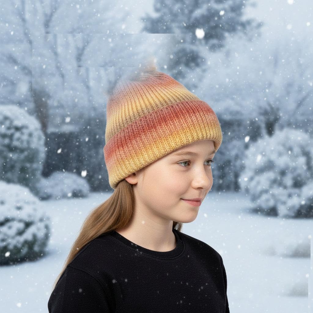 A2Z 4 Kids Girls Boys Hat Cable Knitted Beanie Stretchy Skull Caps Durable Stylish Comfortable Breathable Hats