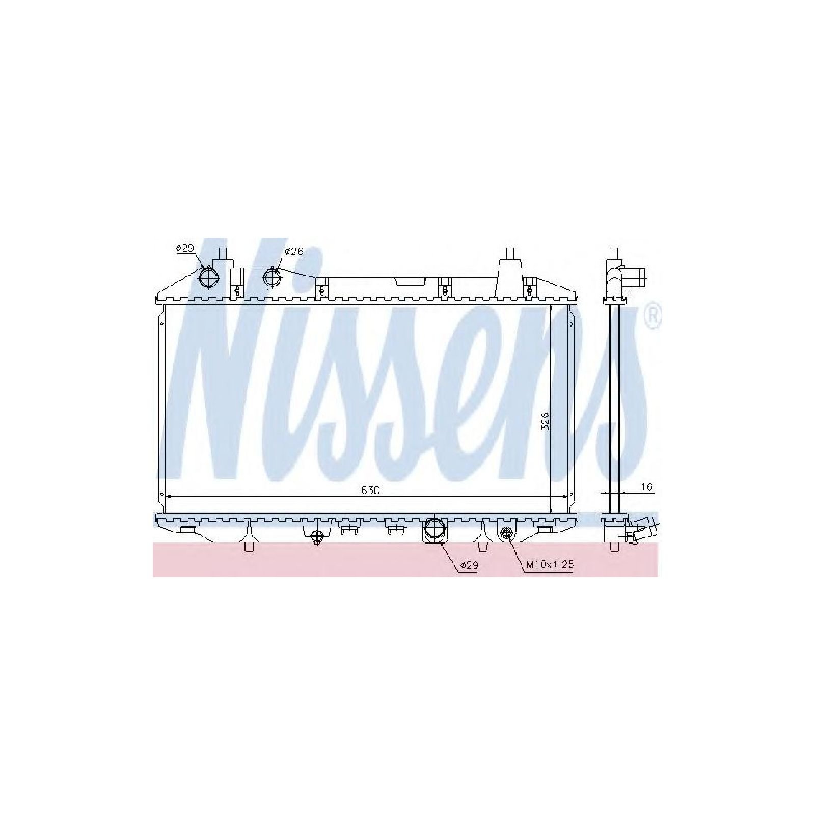 68147 NISSENS Radiator, engine cooling for HONDA