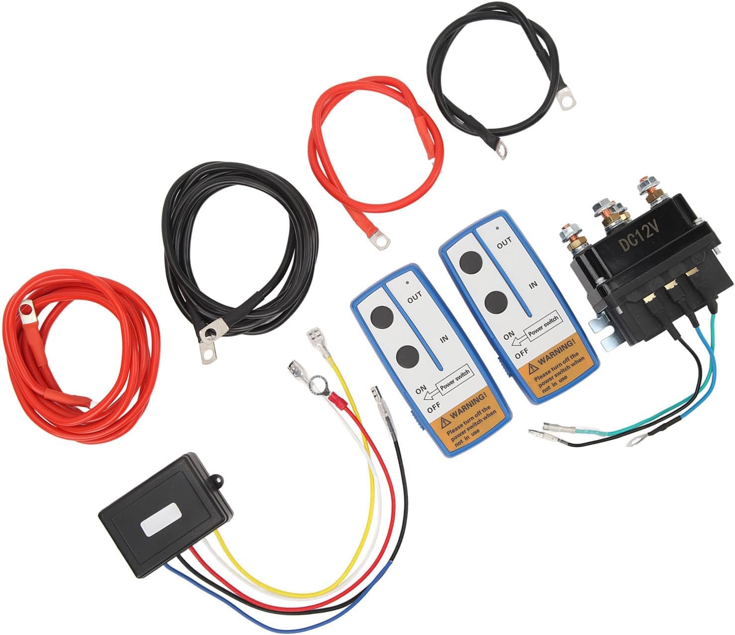 12V Wireless Winch Remote Control Kit 63070 250A Sturdy Winch Solenoid Relay Contactor for 2000lb to 5000lb ATV UTV Truck