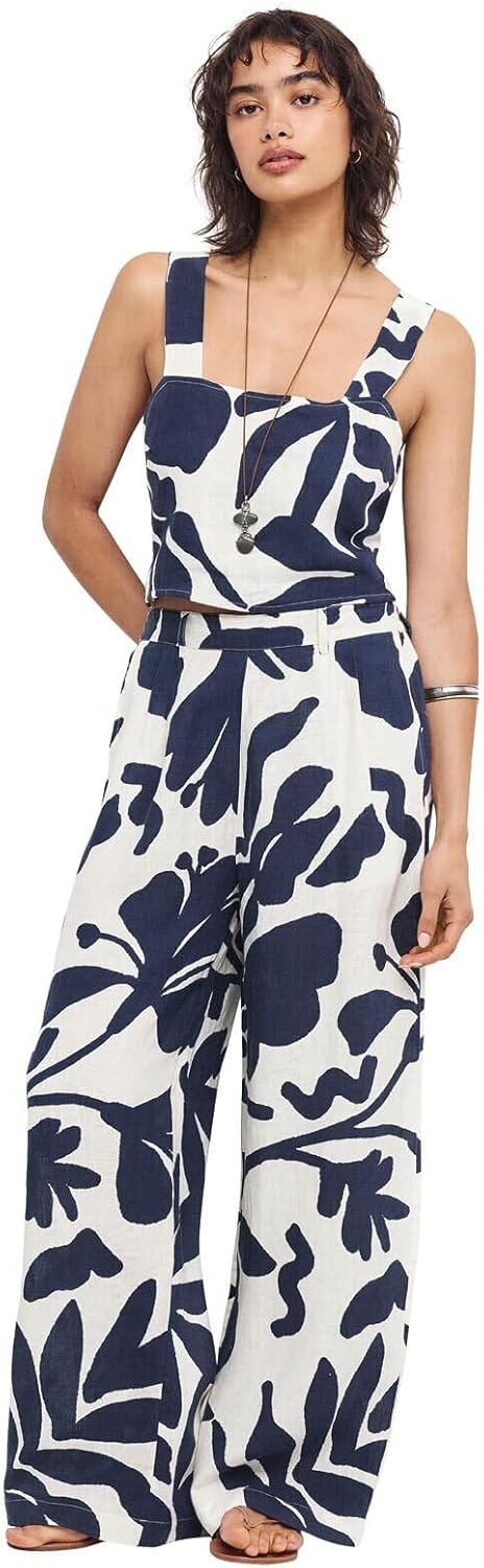 Vitamin A Women's Swimwear Eco Linen The Getaway Pant Swimsuit Cover Up