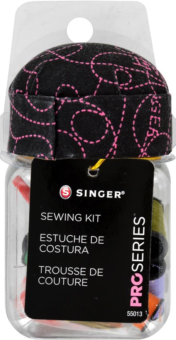 SINGER 55013 ProSeries Sew Kit in Jar Pin Cushion Lid, 25"