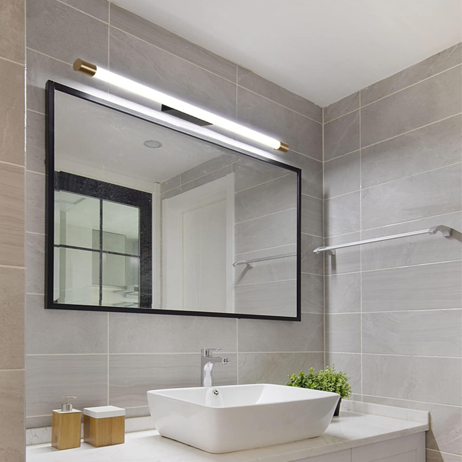 CCXXYGWJ Lampada da Parete per Trucco, lampadario, Luce Frontale a Specchio, Decorazione in Acrilico, Alluminio, Specchio a LED