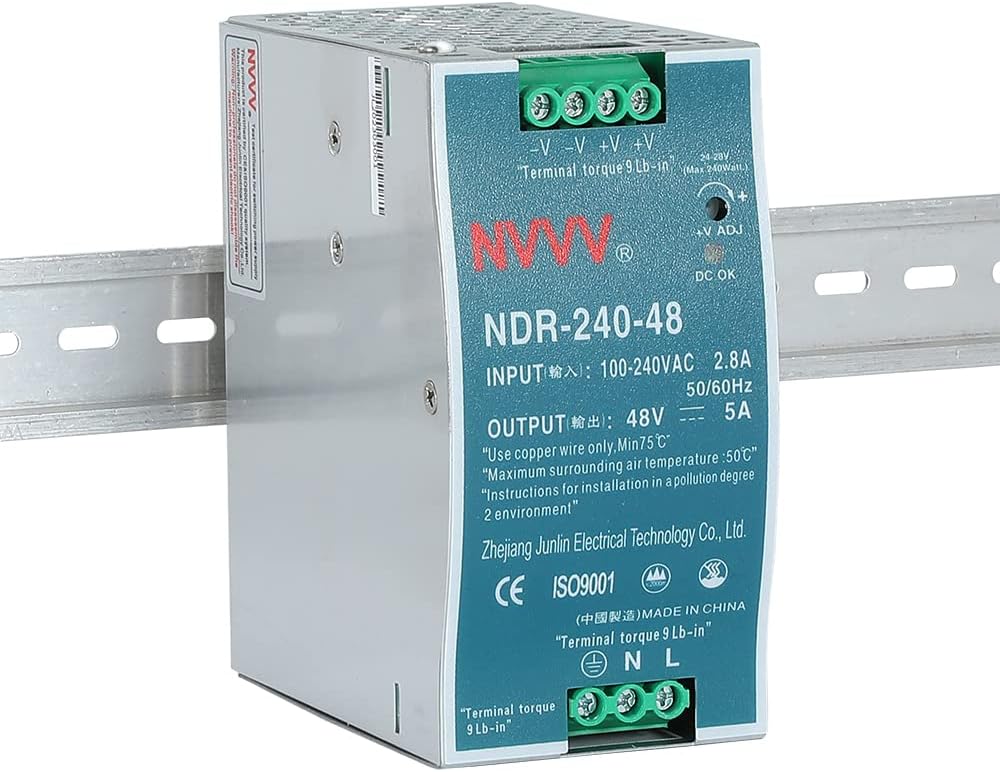 48V DC Output Industrial DIN Rail Power Supply 5 Amp NDR-240-48 Input Voltage 100 to 240 with PFC