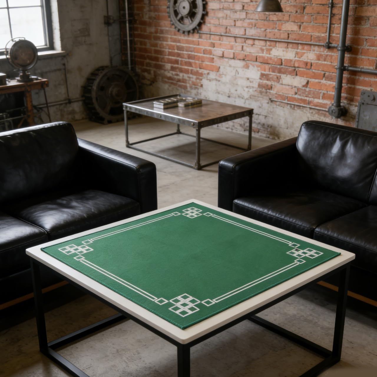 Homoyoyo Tapis de Jeu Carré 70x70 Cm Vert Antidérapant et Résistant | Tapis De Jeu De Mahjong AntidéRapant à L’Usure Tapis de Table Antibruit pour Jeux de Société, Poker, Dominos et Jeux Tuiles