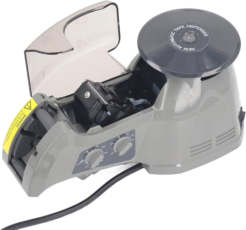 Dispensador automático de cinta, máquina cortadora de cinta redonda con carrusel eléctrico RT-3700, longitud de corte de 15 a 70 mm y ancho de cinta de 3 a 25 mm, cortador de cinta giratorio con (enchufe estadounidense AC120VAC)