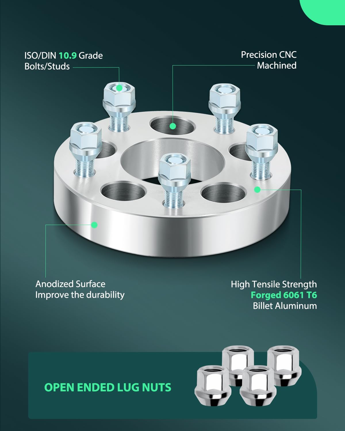 SCITOO 2Pcs Wheel Adapters 1.25 inch 5x4.5 to 5x5 Bore 71.5mm Studs 1/2 5 Lug Wheel Spacers Adapters Fit for for Ford Explorer for Ford for Mustang for Ford Edge for Ford Ranger for Ford
