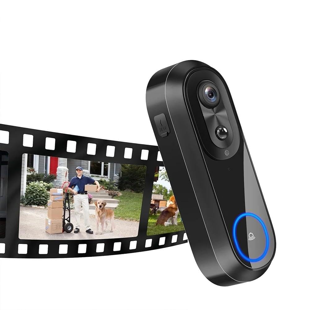 Sonnette vidéo HD 1080p extérieure sans fil pour maison connectée Tuya iOS Android