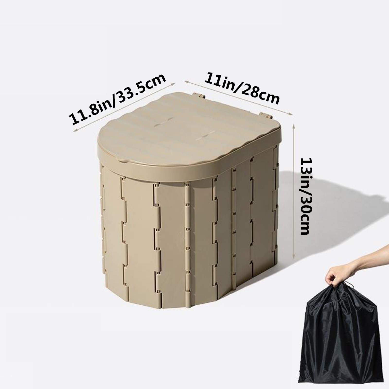 Campingtoilette Faltbar Klappbare Camping Toilette Reisetoilette Wc Mit 1 Rollen Biologisch Abbaubaren Müllbeutel Mobile Campingklo Für Draußen Oder Drinnen Faltbares Töpfchen Für Autocamping