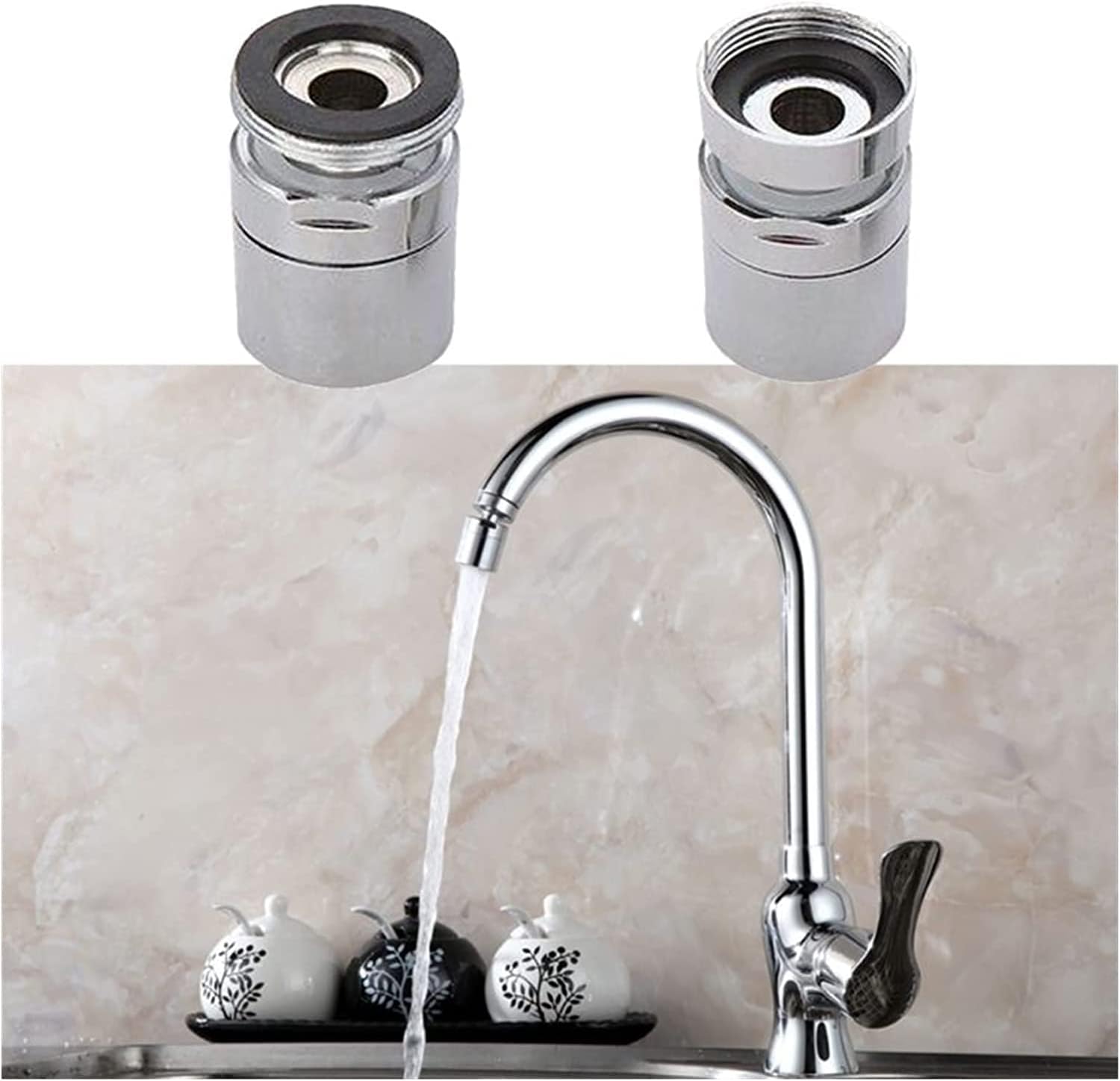 Rotate Swivel Faucet Aerator Faucet Nozzle Aerator Rotate Swivel Faucet Nozzle Water Filter Adapter Water Diffuser Kitchen Sprayer Supplies Replacement Parts Bathroom