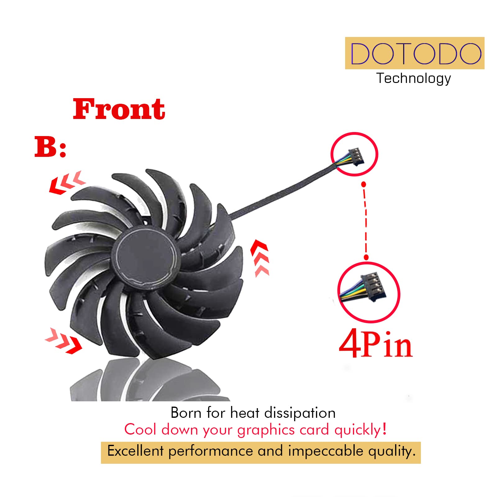 Ventilateur de refroidissement pour carte graphique PLD10010S12HH 95 mm DC12 V 0,40 A RTX3060 RTX3070 VGA pour MSI RTX 3070 3060 3060Ti VENTUS 2X OC