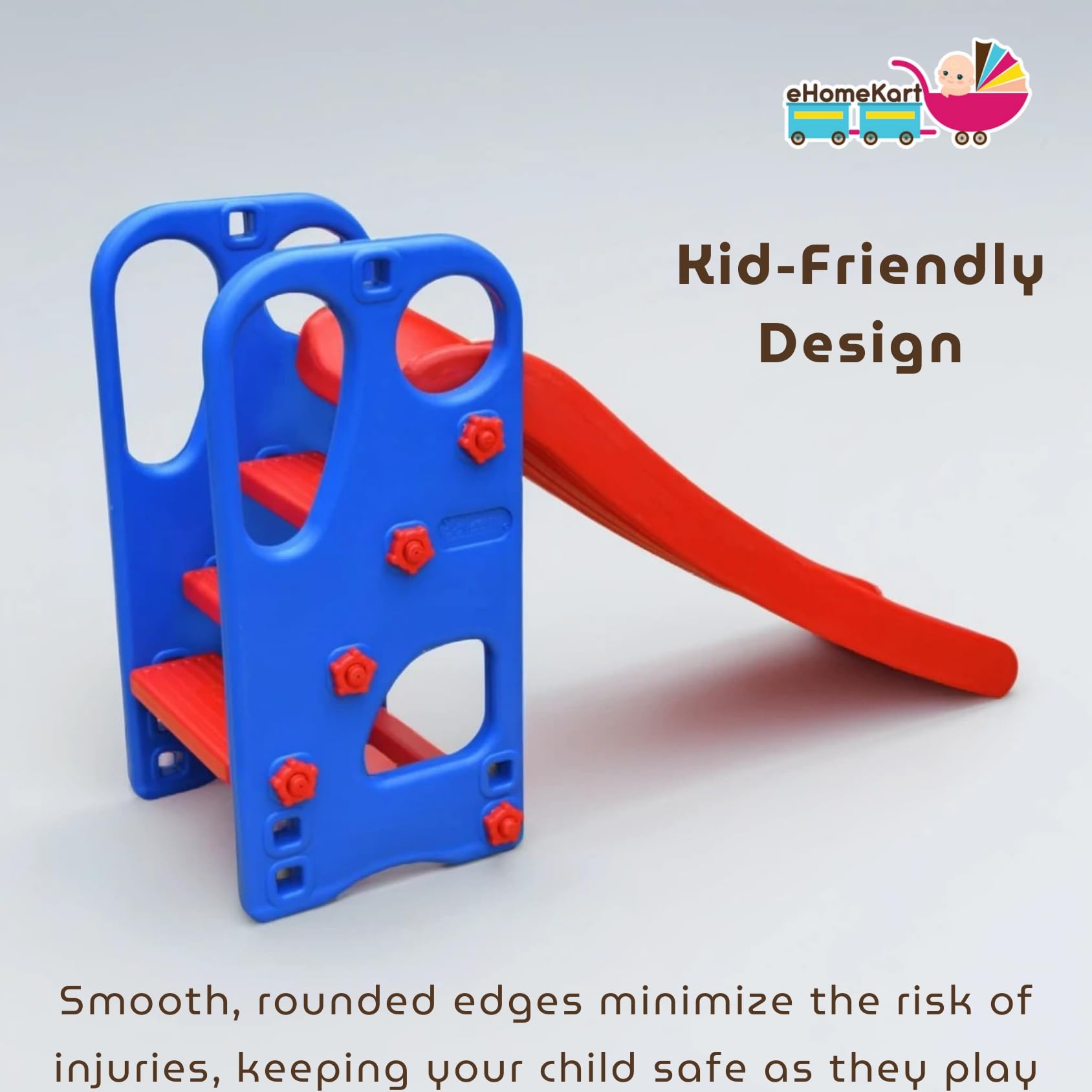 HerHome Slide for Kids - Super Senior Slider with Basketball Ring Toy - for Boys and Girls Perfect Slides/Toys for Home, Indoor or Outdoor 4