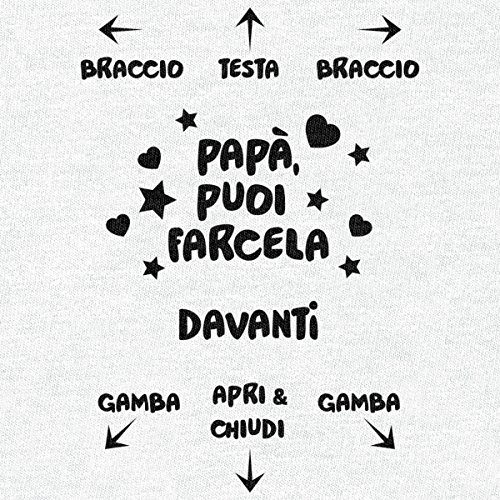 Shirtgeil Body Neonato Manica Corta Papà Puoi