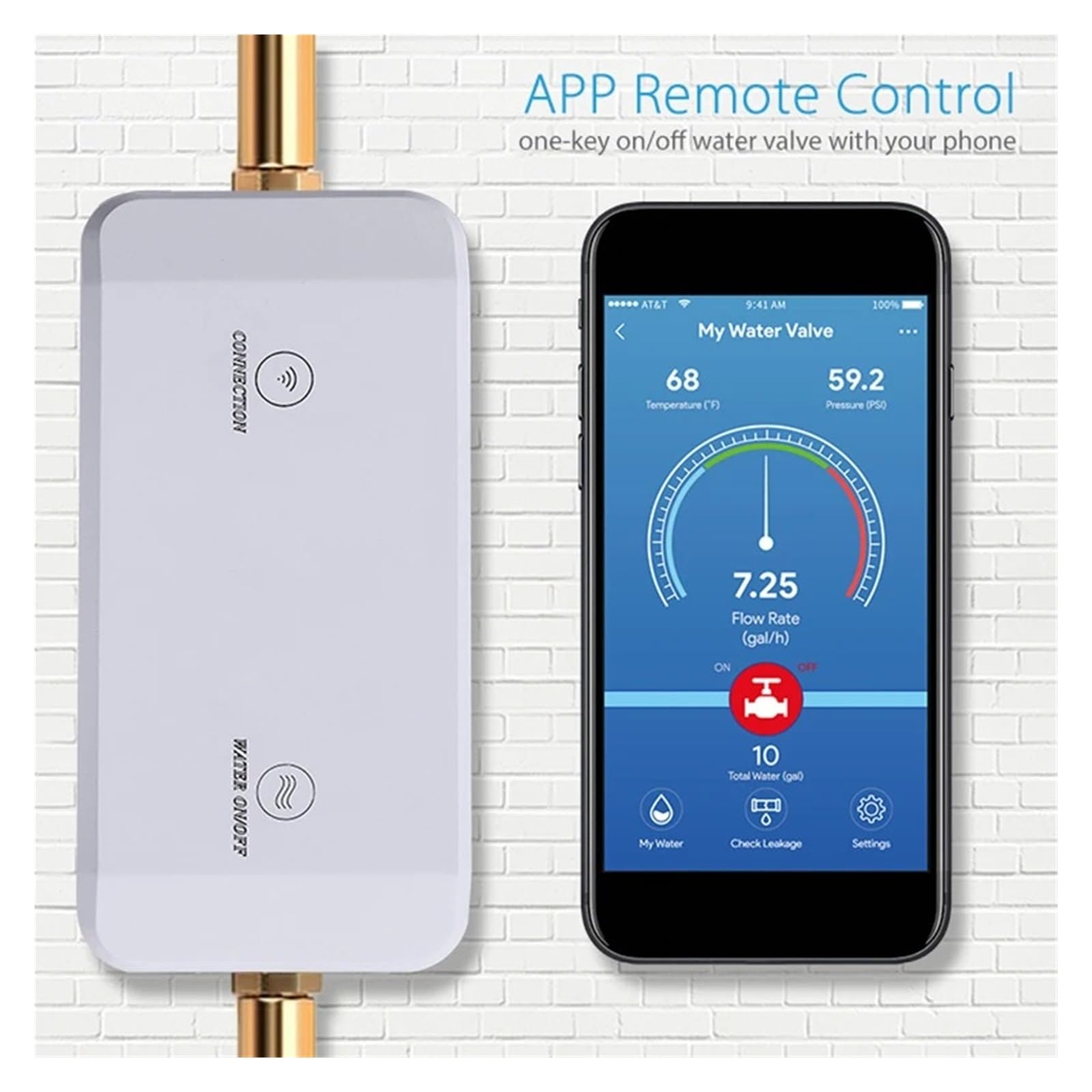 Tuya-válvula De Agua Inteligente WiFi, Control Encendido/apagado, Medición Presión Agua/caudal/temperatura, Monitoreo Del Consumo