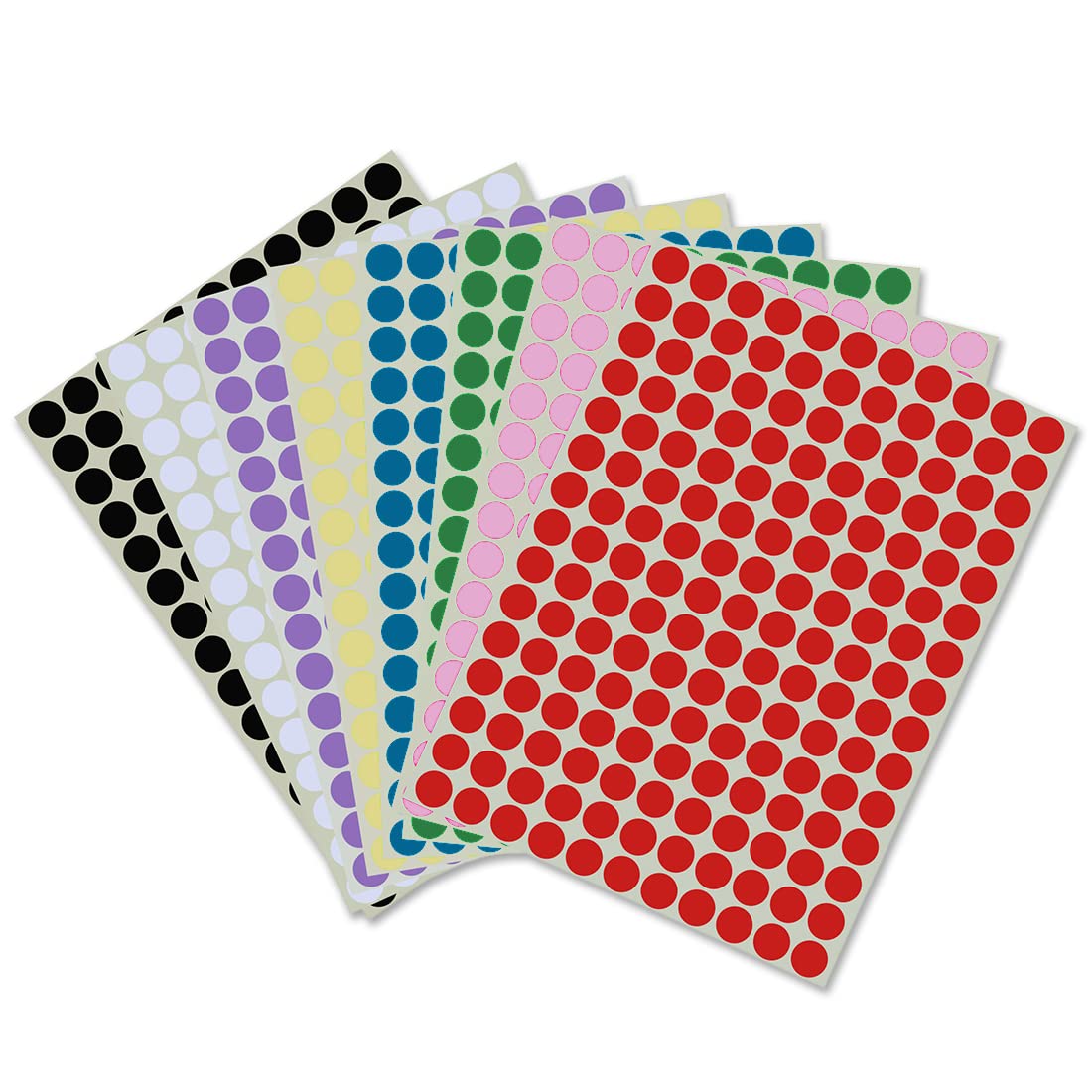 8 Blätter 10mm Klebepunkte Runde Punktaufkleber Etiketten ...