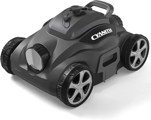 110 Mins Runtime Pool Vacuum for Above Ground Pool, Cordless Robotic Pool Cleaner for Flat Inground Pools up to 1,076 Sq. Ft, Automatic Self-Parking with Dual Strong Brushless Suction Motors