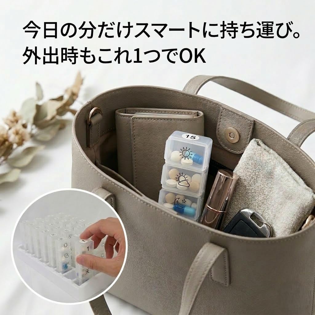 Amazon.co.jp: 【1日3回】31日スマイルピルケース ピルケース 薬ケース