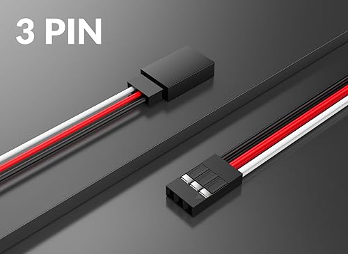 Miniatura 3 de SUPULSE 9 piezas JST Y conector 3 Pin JST Plug C-Y línea servo cable de extensión Cable de cable hembra a macho RC Servo Conectores para RC JR