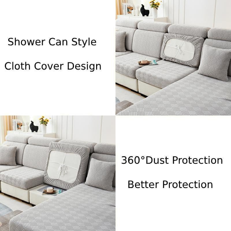 Miniatura 2 de INFLAG Fundas mágicas para sofá, funda para sofá chaise lounge, fundas de sofá resistentes en forma de L, protector elástico antideslizante de alta