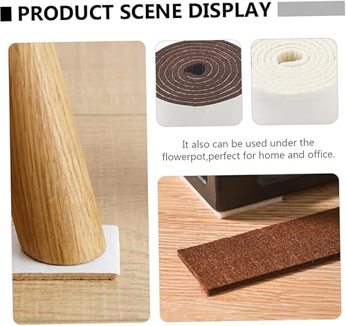 Miniatura 9 de OSALADI 3 rollos de almohadillas de fieltro antideslizantes para muebles para patas de silla, patas de mesa, fundas para sillas y patas de muebles,