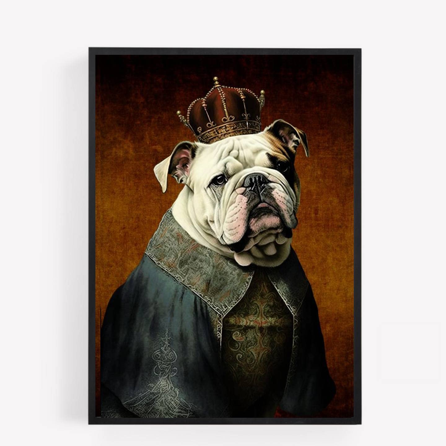gfc Royal english bulldog dog Print Picture Poster vintage style A4 UNFRAMED fancy dress victorian stem punk wall art Home decor Decorating