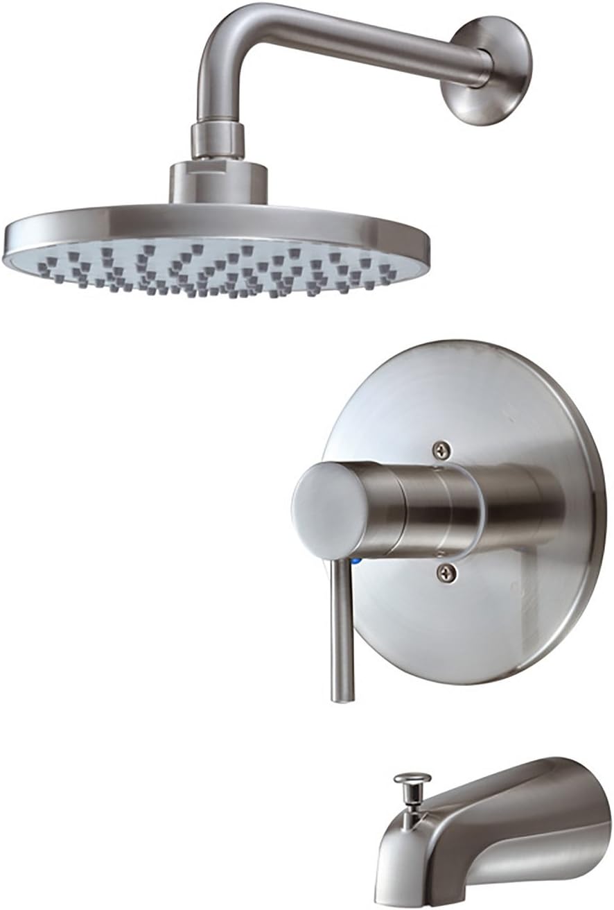 Hardware House 13-5627 Single Handle Tub and Shower Mixer, Satin Nickel
