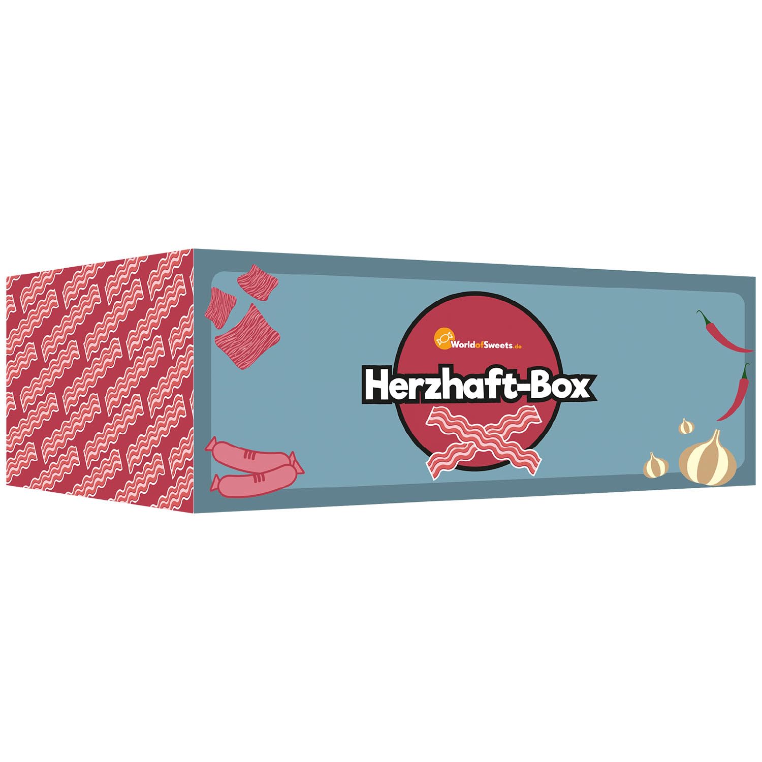 World of Sweets Herzhaft-Box Snack-Geschenkbox mit Chips Fleisch-Snacks