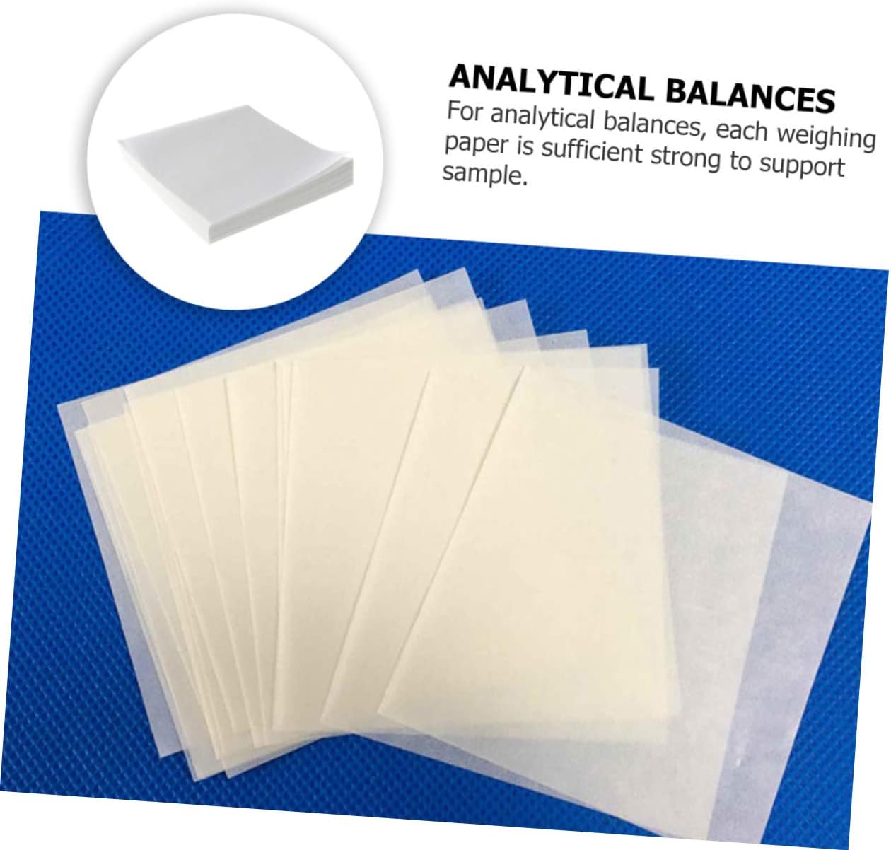 HEATSHAKING 500sheets Non-Absorbent Weighing Paper for Scale Measurement Clean Dust Samples Transfer for Analytical Balances and Quantitative Weighing