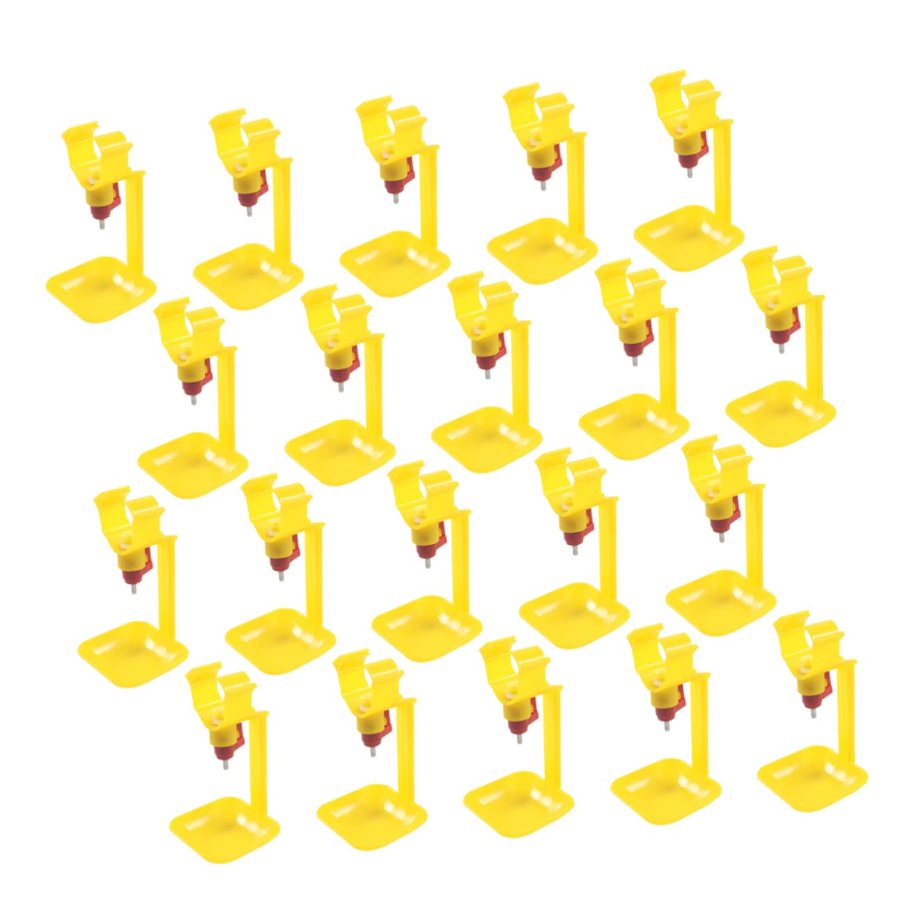 FUNOMOCYA 20Pcs Poultry Automatic Hanging Cup Drinker for Chickens Ducks and Geese Durable Plastic Reduce Water Waste and Maintain Cleanliness